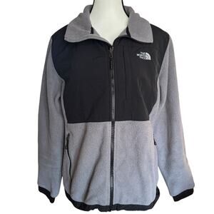 The North Face Women’s Denali Fleece Jacket Gray Black Size Large Full Zip